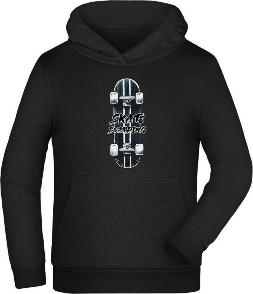 Hooded sweater skater kids hoodie - skateboard with skateboarding lettering i530